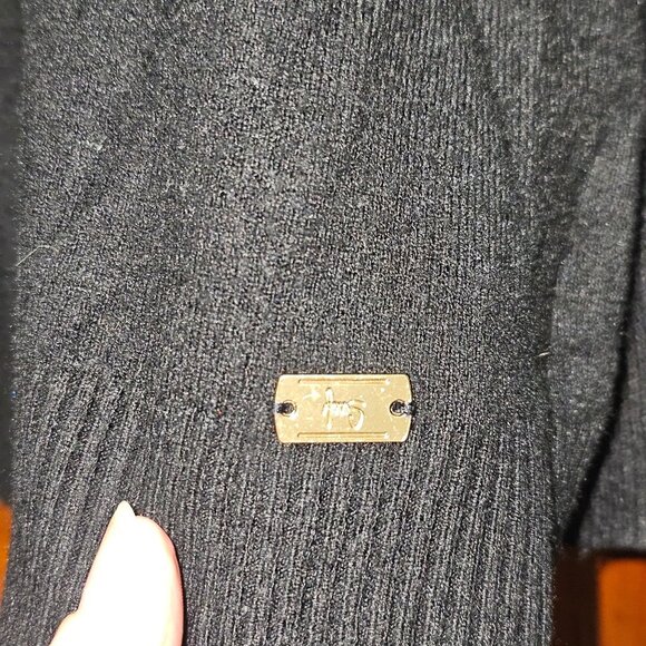 Black Ruffle Sleeve Knit Sweater By SMF Woman EUR XL (UK 16) - Picture 9 of 9